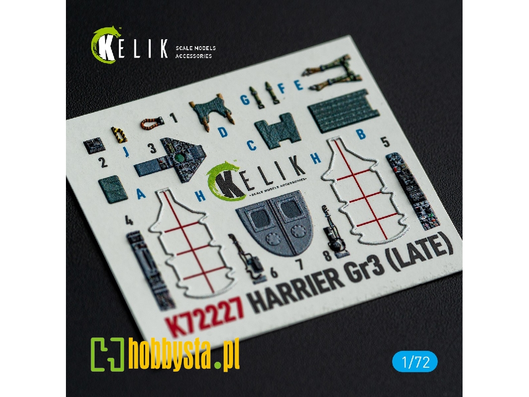 Bae Harrier Gr.3 (Late) - Interior 3d-decals (For Italeri Kits) - zdjęcie 1