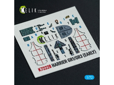 Bae Harrier Gr.1 / Gr.3 (Early) - Interior 3d-decals (For Italeri Kits) - zdjęcie 1