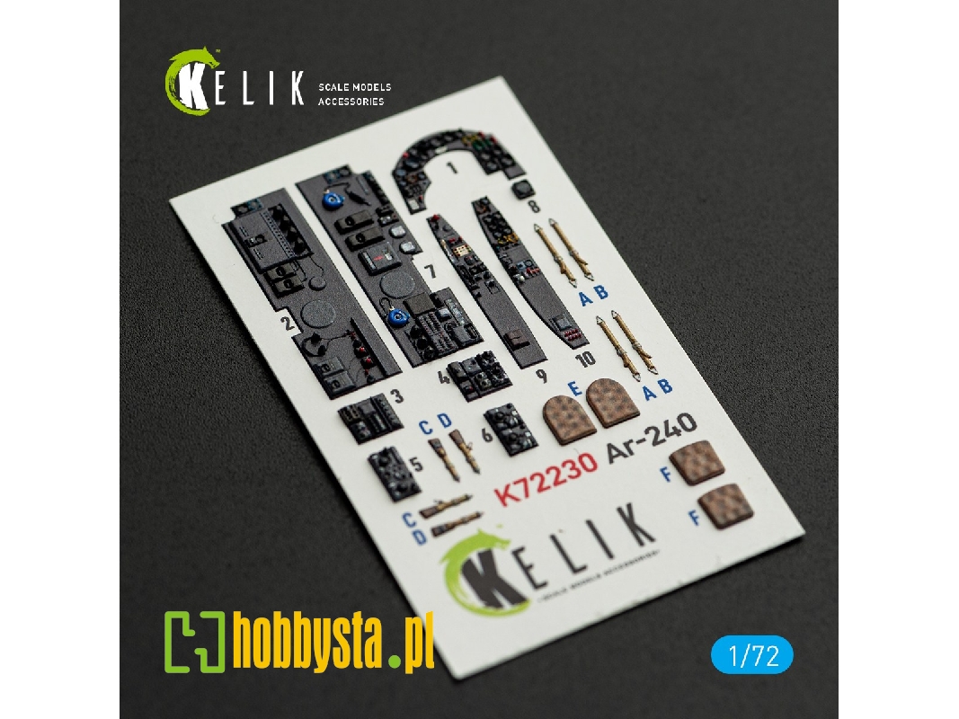 Arado Ar-240 - Interior 3d-decals (For Revell Kits) - zdjęcie 1