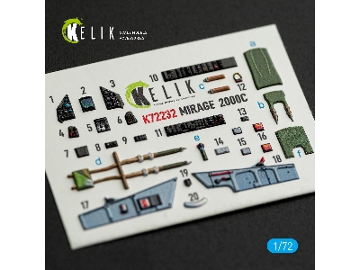 Dassault Mirage 2000 C - Interior 3d-decals (For Dream Modelkits) - zdjęcie 1