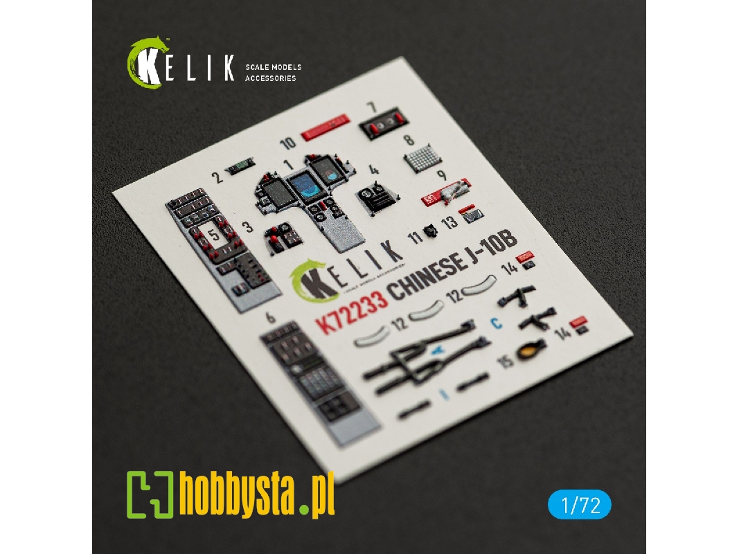 Chinese J-10 B - Interior 3d-decals (For Trumpeter Kits) - zdjęcie 1