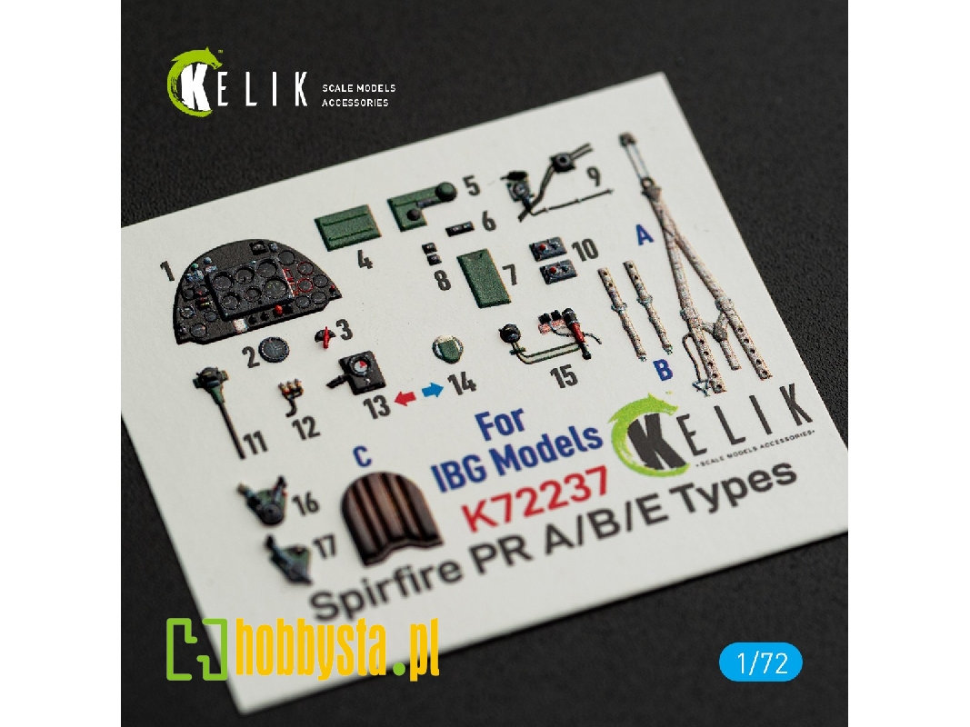 Supermarine Spitfire Pr A/B/E Types - Interior 3d-decals (For Ibg Kits) - zdjęcie 1