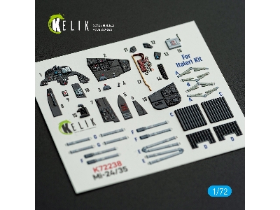Mil Mi-35 / Mi-24 - Interior 3d-decals (For Italeri Kits) - zdjęcie 1