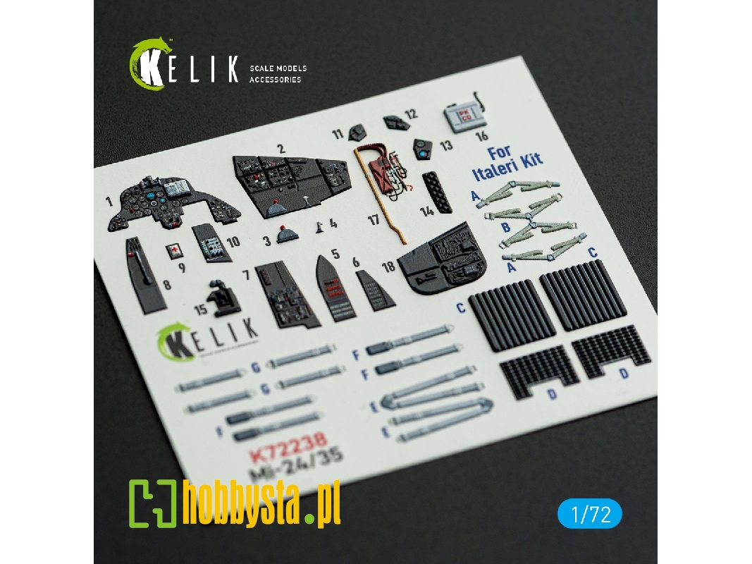 Mil Mi-35 / Mi-24 - Interior 3d-decals (For Italeri Kits) - zdjęcie 1