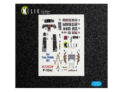 Lockhhed F-104 J - Interior 3d-decals (For Fine Molds Kits) - zdjęcie 2