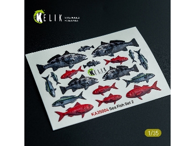 Sea Fish Set Type 2 - 3d-decal For Dioramas - zdjęcie 1