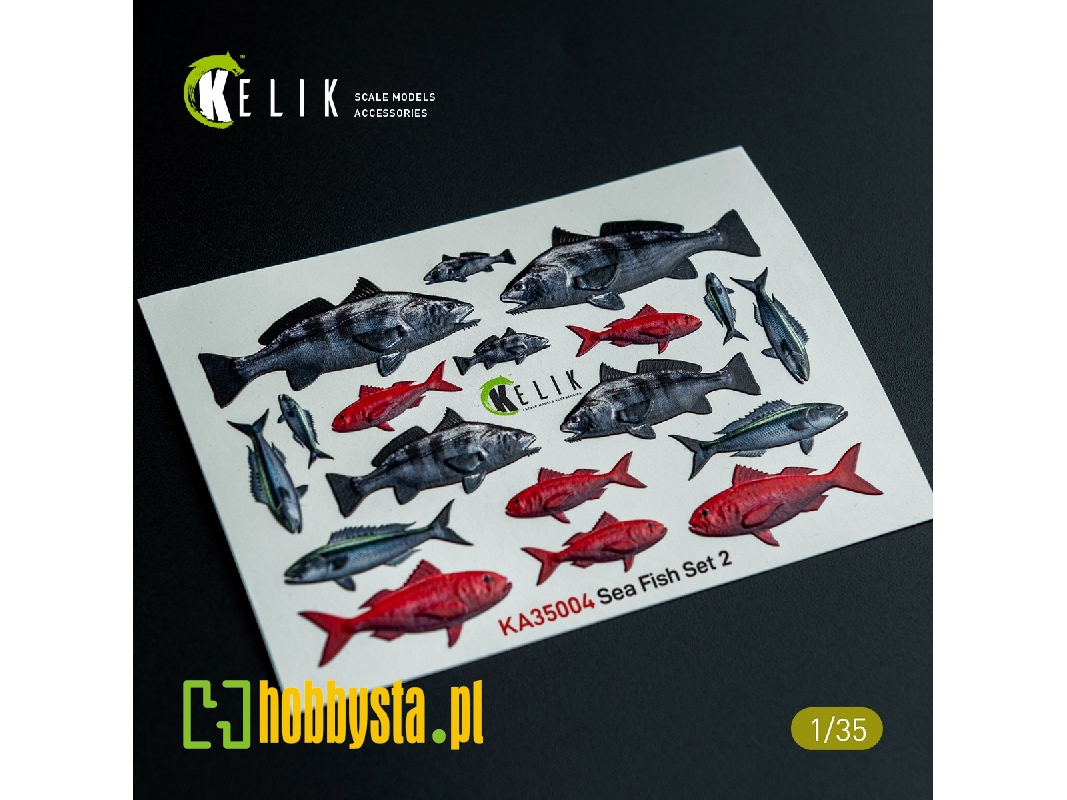 Sea Fish Set Type 2 - 3d-decal For Dioramas - zdjęcie 1