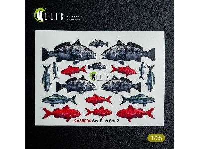 Sea Fish Set Type 2 - 3d-decal For Dioramas - zdjęcie 2