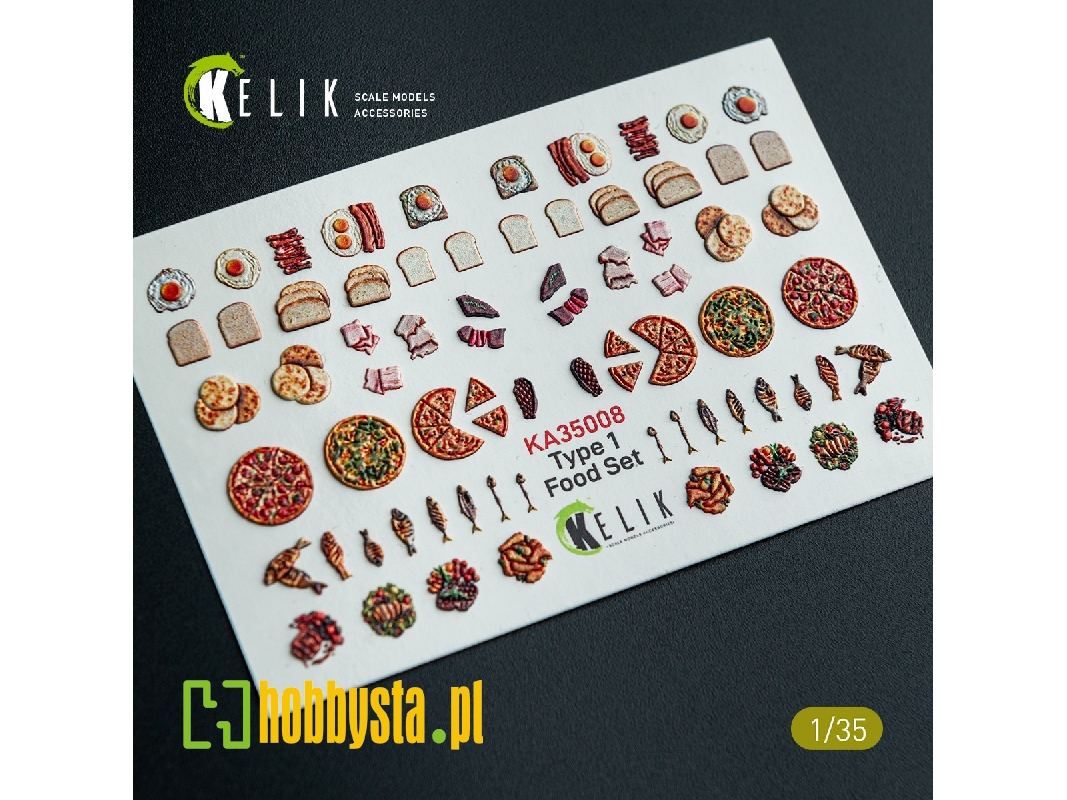 Food Set Type 1 - 3d-decal For Dioramas - zdjęcie 1