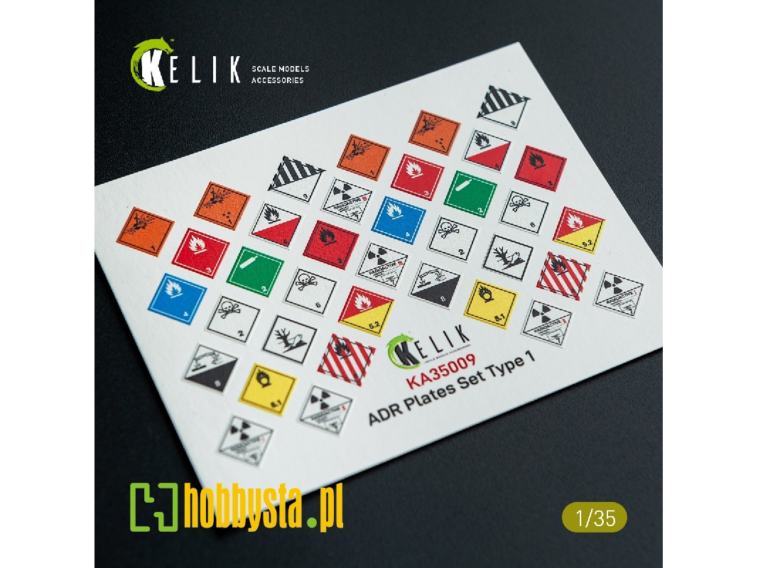 Adr Plates Set Type 1 - Decal For Models - zdjęcie 1