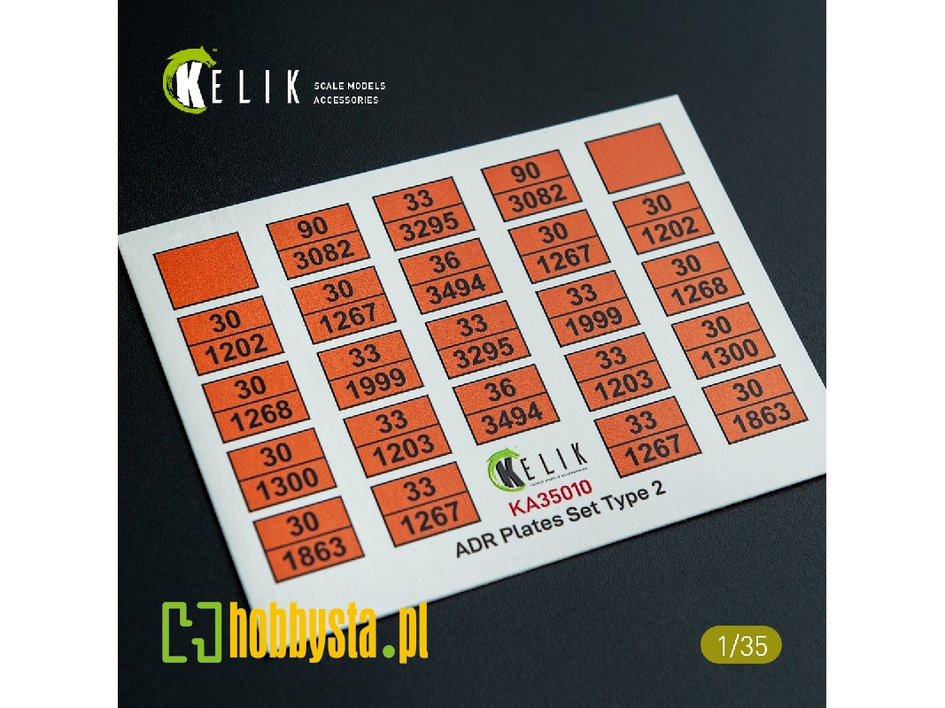 Adr Plates Set Type 2 - Decal For Models - zdjęcie 1