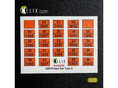 Adr Plates Set Type 2 - Decal For Models - zdjęcie 2