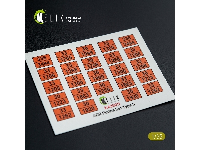 Adr Plates Set Type 2 - Decal For Models - zdjęcie 1