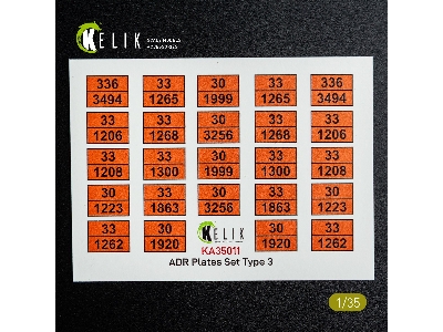 Adr Plates Set Type 2 - Decal For Models - zdjęcie 2