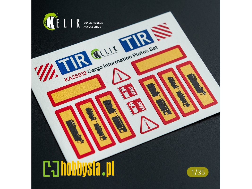 Cargo Information Plates Set No.1 - Decal For Models - zdjęcie 1