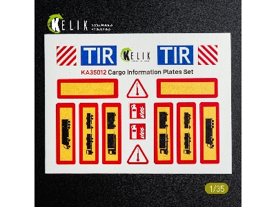 Cargo Information Plates Set No.1 - Decal For Models - zdjęcie 2