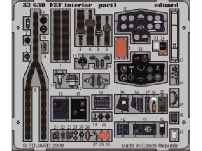  F8F interior S. A. 1/32 - Trumpeter - blaszki - zdjęcie 1