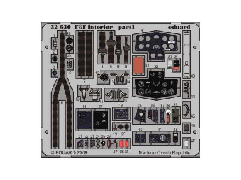 F8F interior S. A. 1/32 - Trumpeter - blaszki - zdjęcie 1 F8F interior S. A. 1/32 - Trumpeter - blaszki - zdjęcie 1