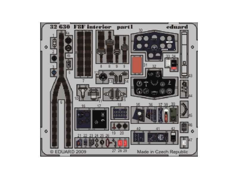  F8F interior S. A. 1/32 - Trumpeter - blaszki - zdjęcie 1