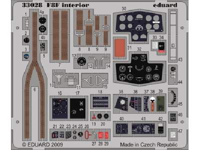  F8F interior S. A. 1/32 - Trumpeter - blaszki - zdjęcie 1