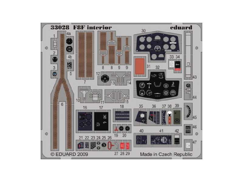  F8F interior S. A. 1/32 - Trumpeter - blaszki - zdjęcie 1