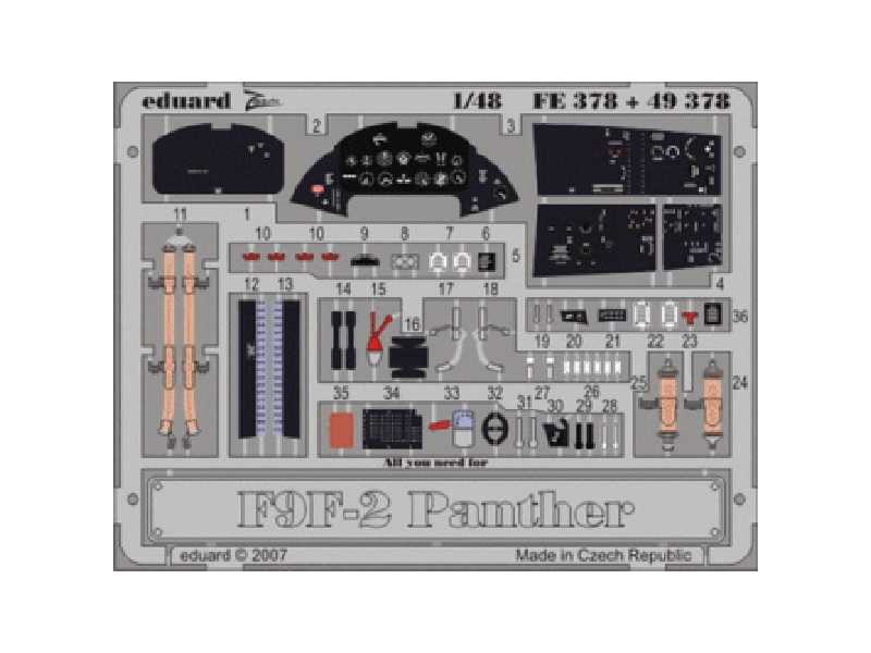  F9F-2 interior S. A. 1/48 - Trumpeter - blaszki - zdjęcie 1