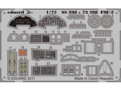  F9F-2 S. A. 1/72 - Hobby Boss - blaszki - zdjęcie 1