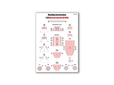 Messerschmitt Bf-109 G-5 / G-6 - Masking Set (For Airfix 17003 Kits) - zdjęcie 2