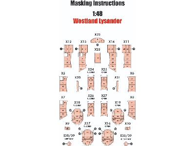Westland Lysander Mk.I / Mk.Iii - Masking Set (For  Airfix Ax07116 Kit) - zdjęcie 1