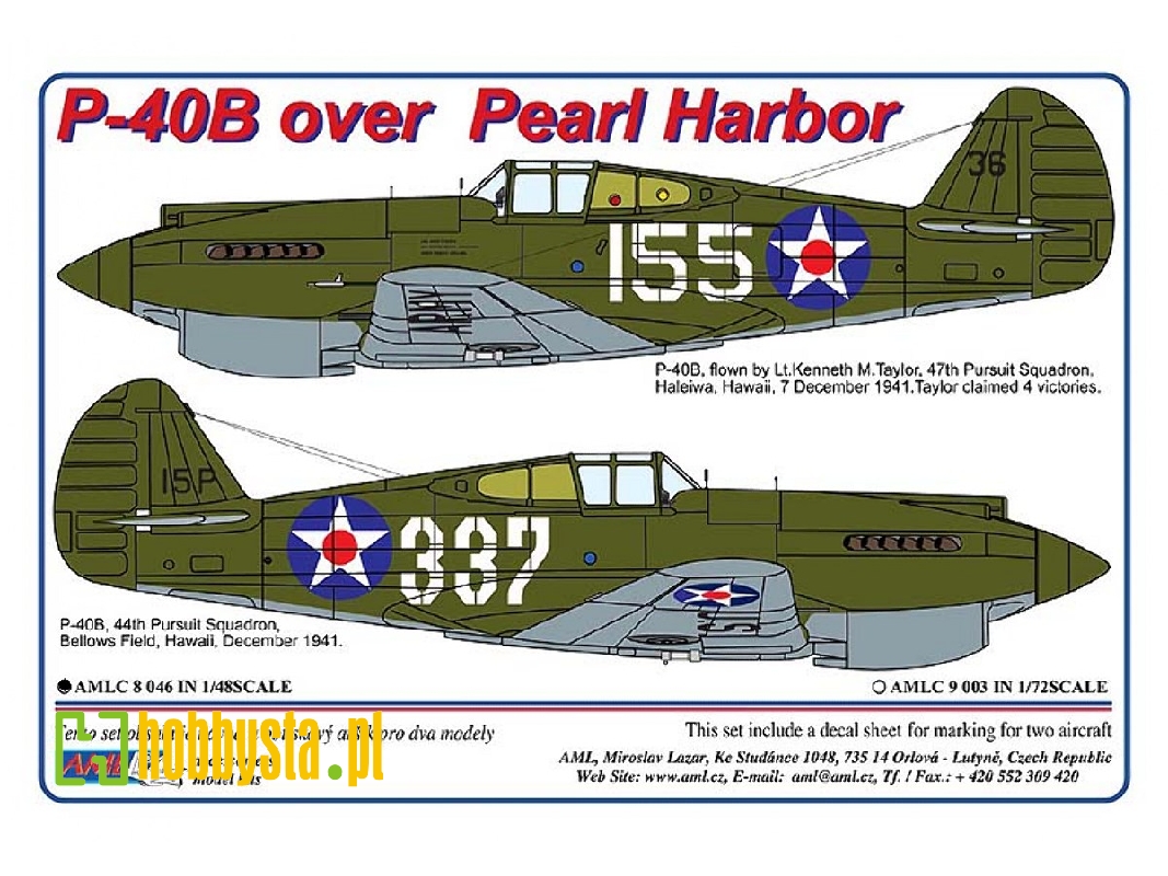 Curtiss P-40 B Over Pearl Harbor (2 Schemes) - zdjęcie 1