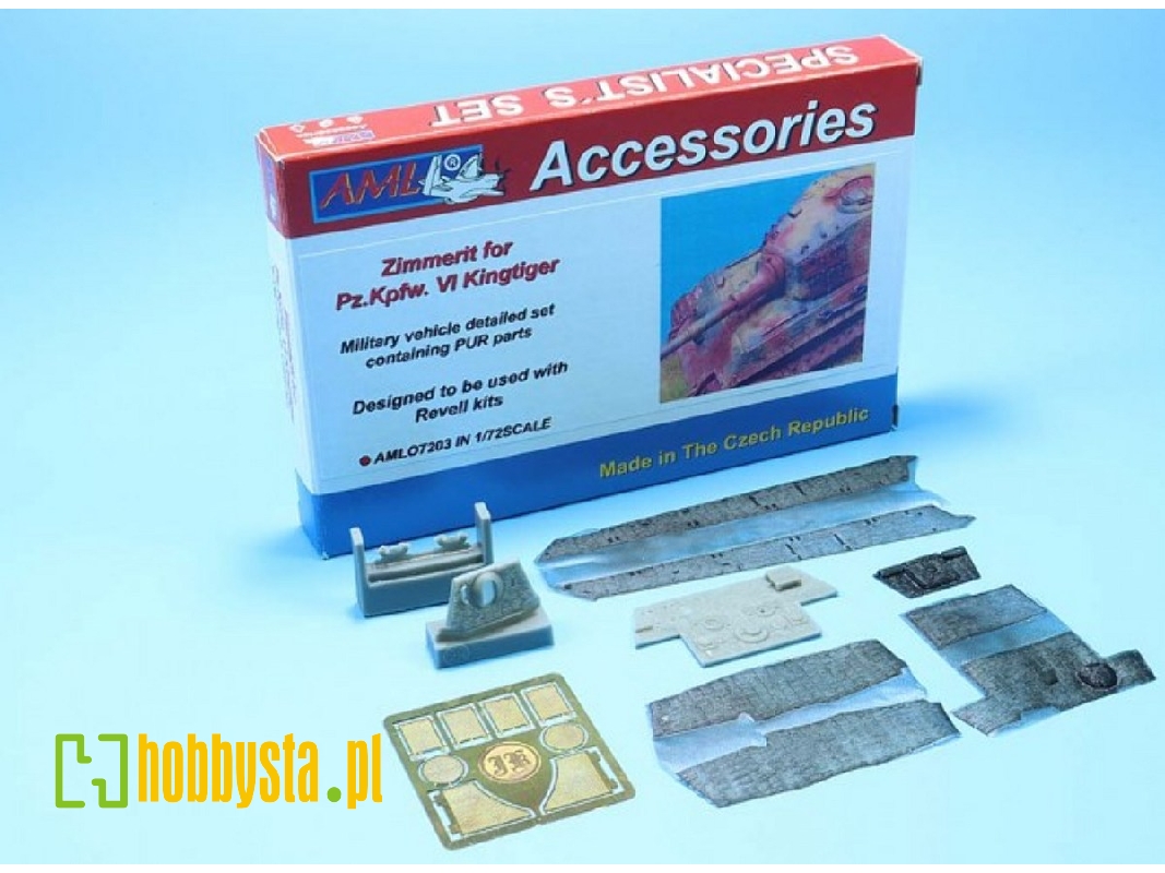Pz.Kpfw. Vi Kingtiger - Zimmerit + Pe Grills (For Revell Kits) - zdjęcie 1