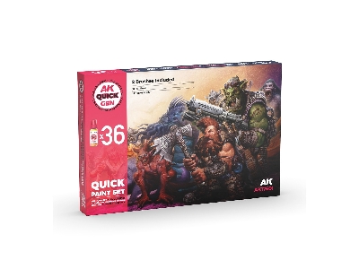 Quick Paint Set - 36 Quick Gen Colors (+2 Free Brushes) - zdjęcie 1