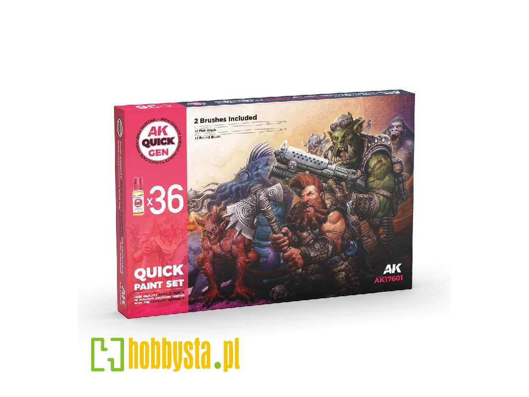 Quick Paint Set - 36 Quick Gen Colors (+2 Free Brushes) - zdjęcie 1
