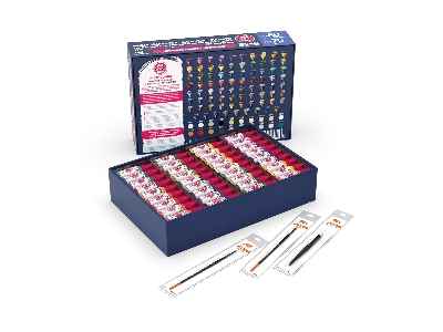 Quick Paint Combo - 100 Colors (80 Quick Gen + 20 3gen + 3 Free Brushes + 1 Medium 18ml) - zdjęcie 2