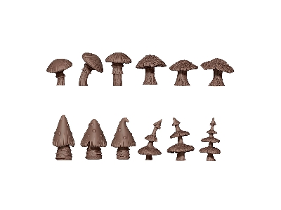 Gigant Mushrooms - Basing Bits (3d-printed / 12 Pcs) - zdjęcie 2