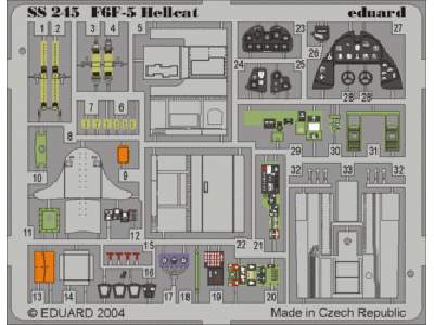  F6F-5 1/72 - Academy Minicraft - blaszki - zdjęcie 1