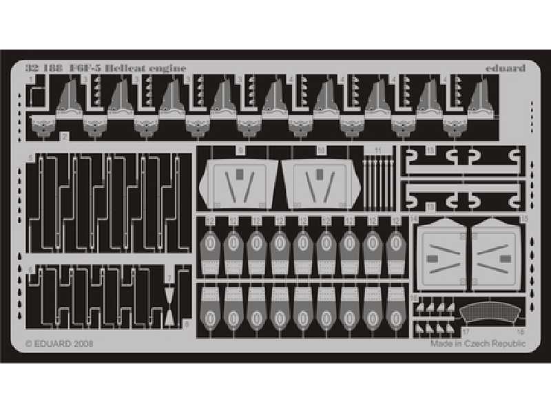 F6F-5 engine 1/32 - Trumpeter - blaszki - zdjęcie 1 F6F-5 engine 1/32 - Trumpeter - blaszki - zdjęcie 1