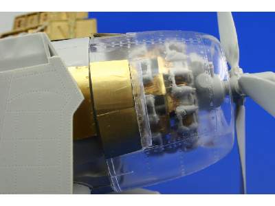  F6F-5 engine 1/32 - Trumpeter - blaszki - zdjęcie 2