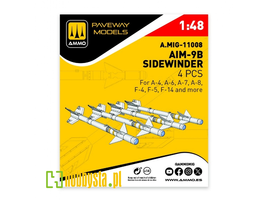 Aim-9 B Sidewinder (4 Pcs / 3d-printed) - zdjęcie 1