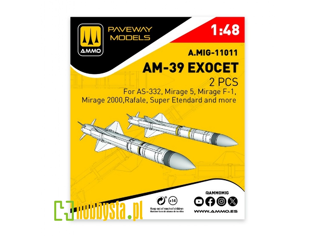 Am-39 Exocet (2 Pcs / 3d-printed) - zdjęcie 1