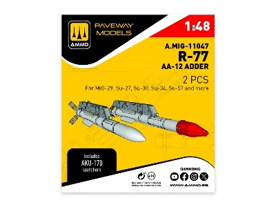 R-77 - Aa-12 Adder (2 Pcs / 3d-printed) - zdjęcie 1