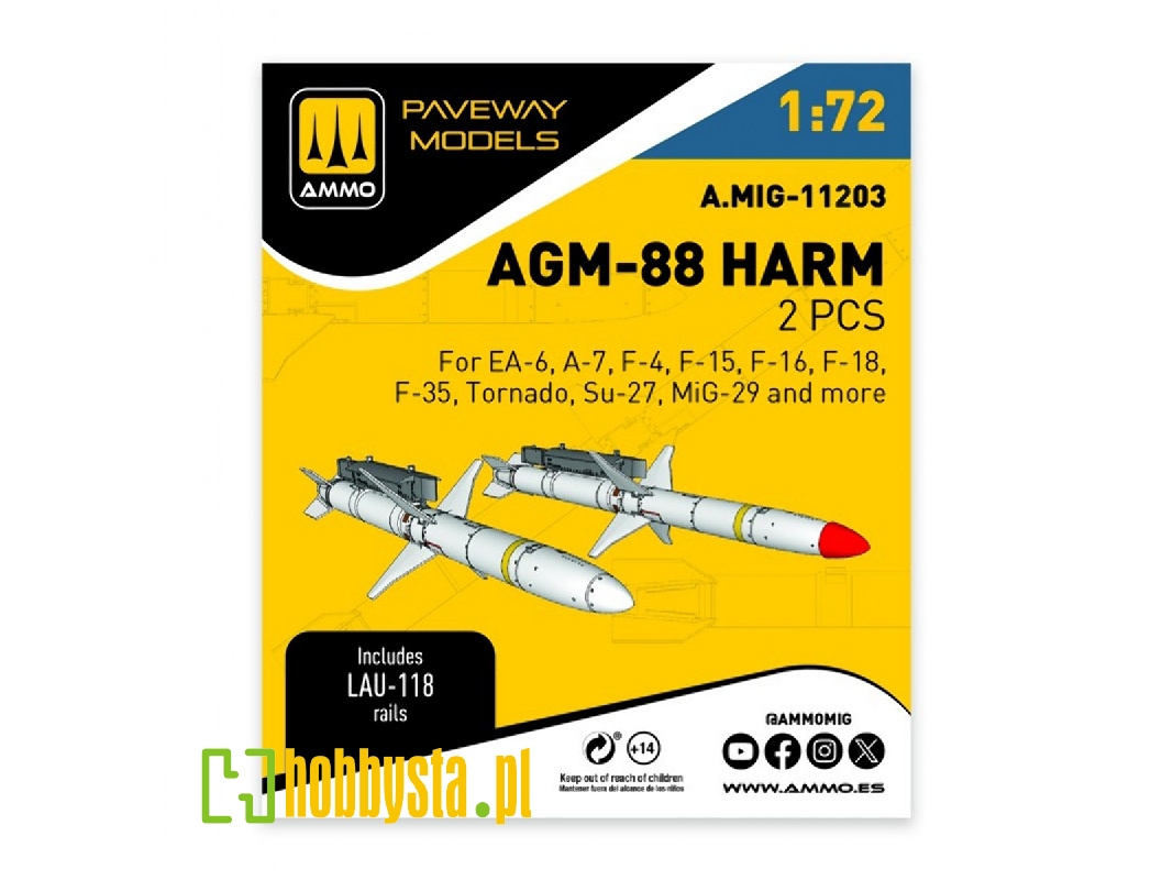 Agm-88 Harm (2 Pcs / 3d-printed) - zdjęcie 1