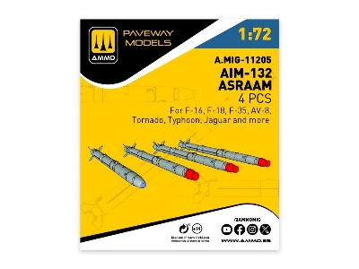 Aim-132 Asraam (4 Pcs / 3d-printed) - zdjęcie 1