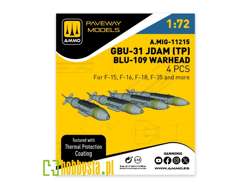 Gbu-31 Jdam With Thermal Protection / Blu-109 Warhead (3d-printed) - zdjęcie 1