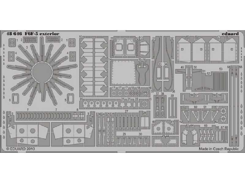 F6F-5 exterior 1/48 - Hobby Boss - blaszki - zdjęcie 1 F6F-5 exterior 1/48 - Hobby Boss - blaszki - zdjęcie 1