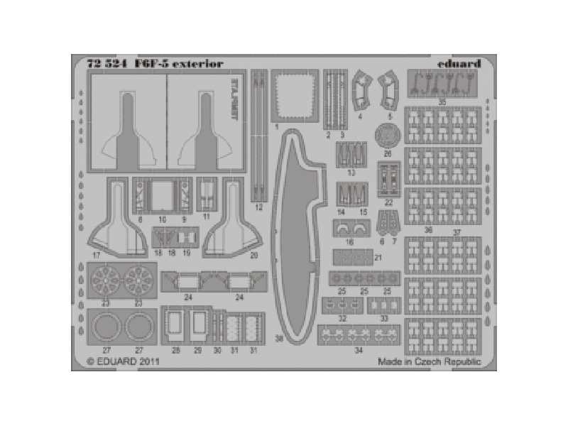  F6F-5 exterior 1/72 - Eduard - blaszki - zdjęcie 1