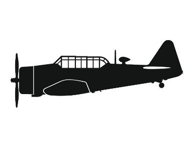 Sticker T-6g Texan (15 Cm Black) - zdjęcie 1
