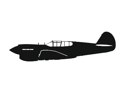 Sticker P-40 E Warhawk (15 Cm Black) - zdjęcie 1