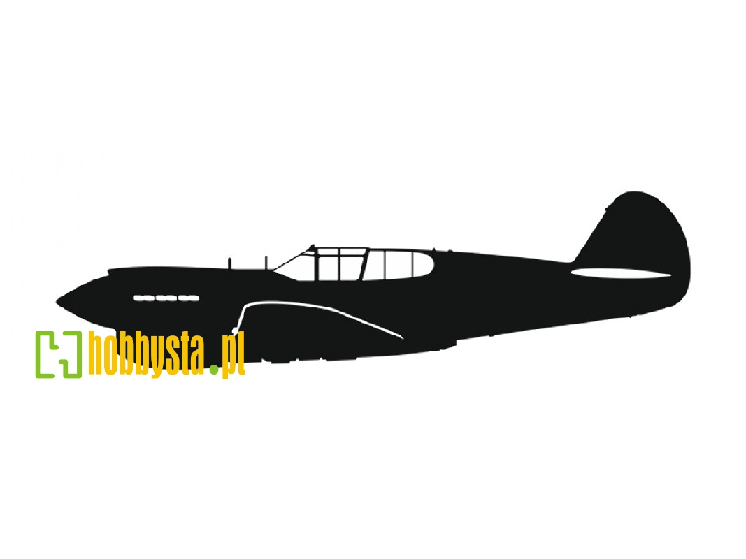 Sticker P-40 E Warhawk (15 Cm Black) - zdjęcie 1