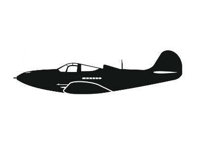 Sticker P-39 Airacobra (15 Cm Black) - zdjęcie 1